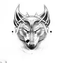  Viking with a wolf head tattoo design idea