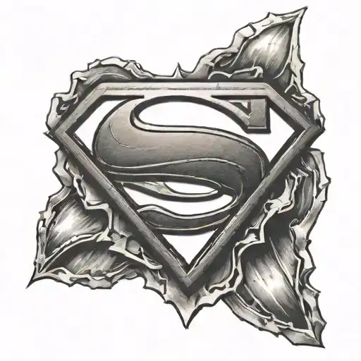superman symbol tattoo design idea