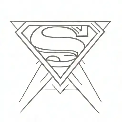 superman symbol tattoo design idea