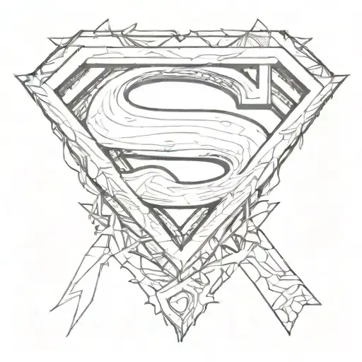 superman symbol tattoo design idea