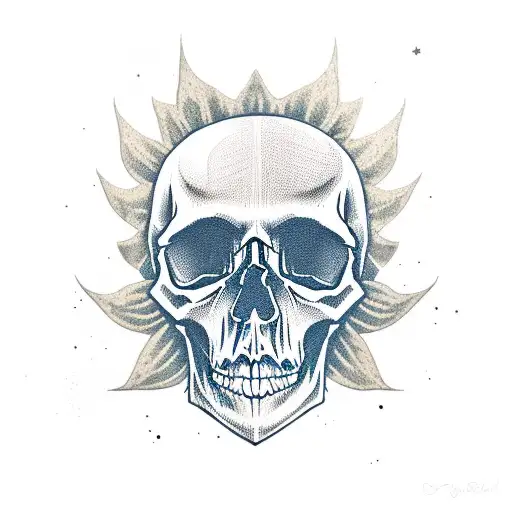 Skull kid tattoo design idea