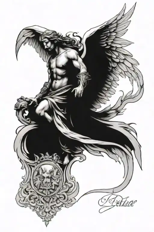 arch angel michael tattoo design idea