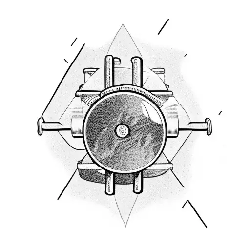 A weightlifting barbell shaped like a beer bottle tattoo design idea