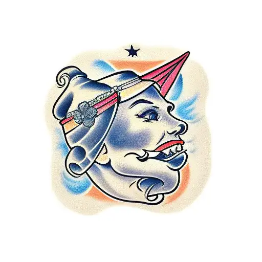 lip kiss tattoo design idea