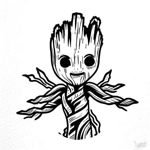 groot in Tattoos  Search in 13M Tattoos Now  Tattoodo