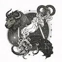 cancer leo Taurus Capricorn constellation tattoo design idea