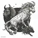 cancer leo Taurus Capricorn constellation tattoo design idea
