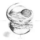 planet Venus, centered on a chest tattoo design idea