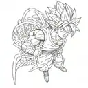 dragon ball z tattoo design idea
