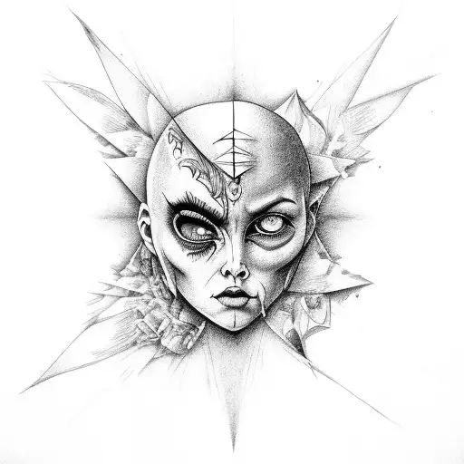 supernatural anti possession with word "BITCH* tattoo design idea