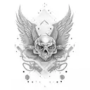 garter with gun  tattoo design idea