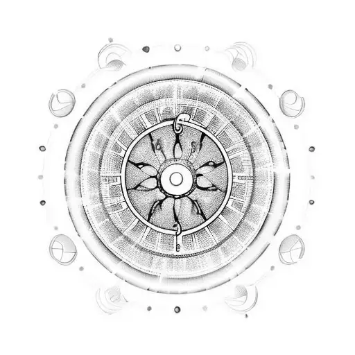 A heart-shaped steering wheel with musical notes as the spokes tattoo design idea