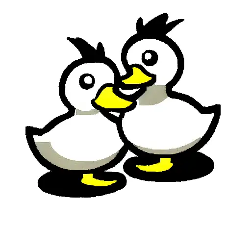 duck couple tattoo design idea
