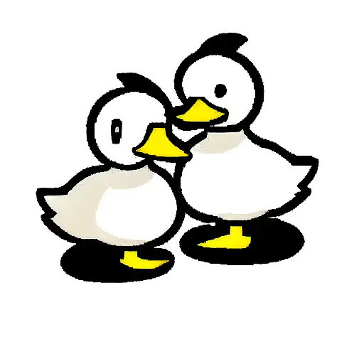 duck couple tattoo design idea