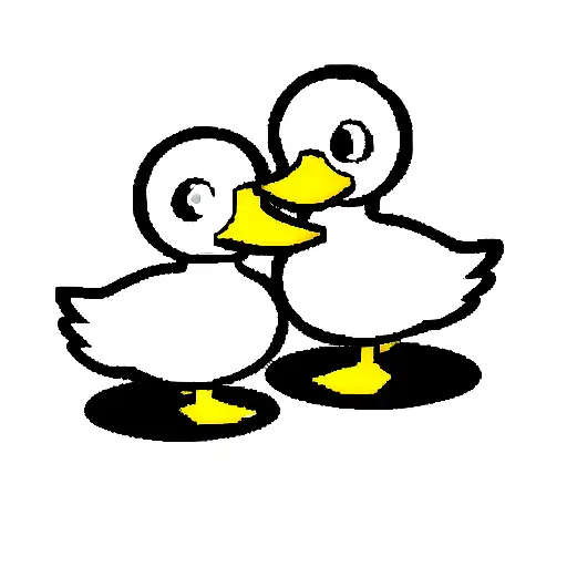 duck couple knife tattoo design idea