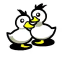 duck couple tattoo design idea