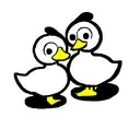 duck couple tattoo design idea