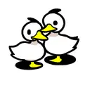 duck couple tattoo design idea