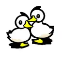 duck couple tattoo design idea