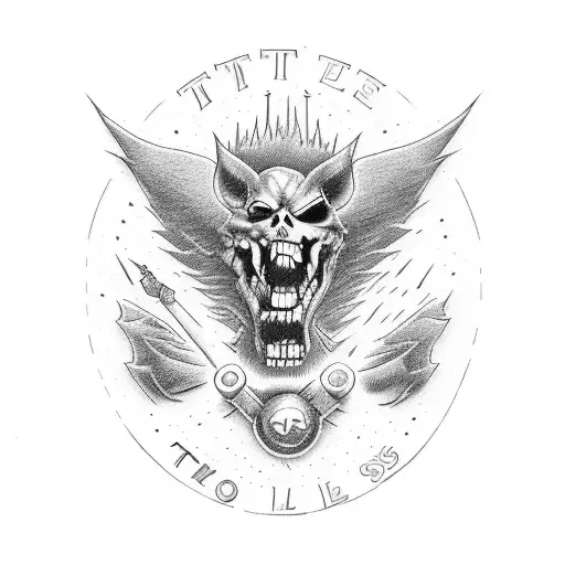 "...let the bad times roll" with "the offspring" logo in front if it tattoo design idea