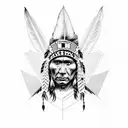 native american  tattoo design idea