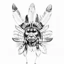 native american  tattoo design idea