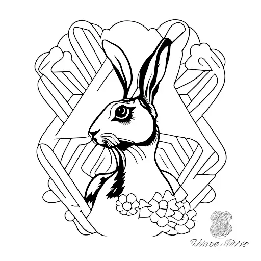 hare tattoo design idea