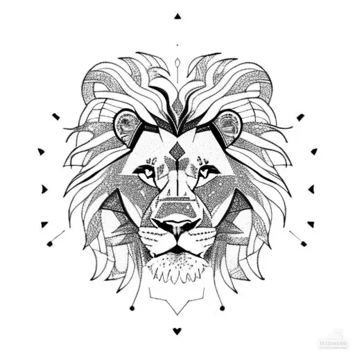 lion ripping out heart tattoo design idea