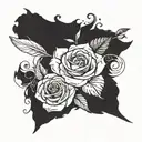 disappearing feather, remembrance, infinity sign, yellow rose, flying birds tattoo design idea