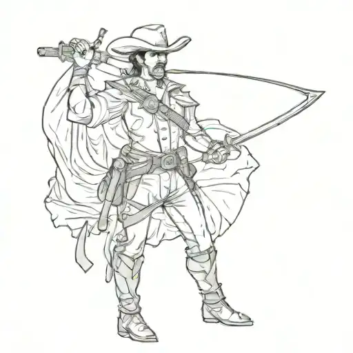 Alamo and lasso wrapped tattoo design idea