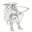 Alamo and lasso wrapped tattoo design idea