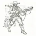 Alamo and lasso wrapped tattoo design idea