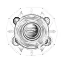 solar system aliens  tattoo design idea