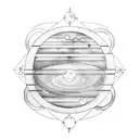 solar system aliens  tattoo design idea