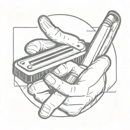 harmonica tattoo design idea