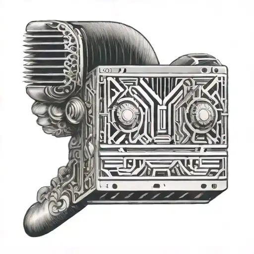 Colombian harmonica tattoo design idea