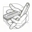 harmonica tattoo design idea