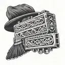 Colombian harmonica tattoo design idea