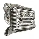 Colombian harmonica tattoo design idea