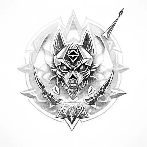 zelda skull majora mask wolf masters sword fierce deity link tattoo design idea