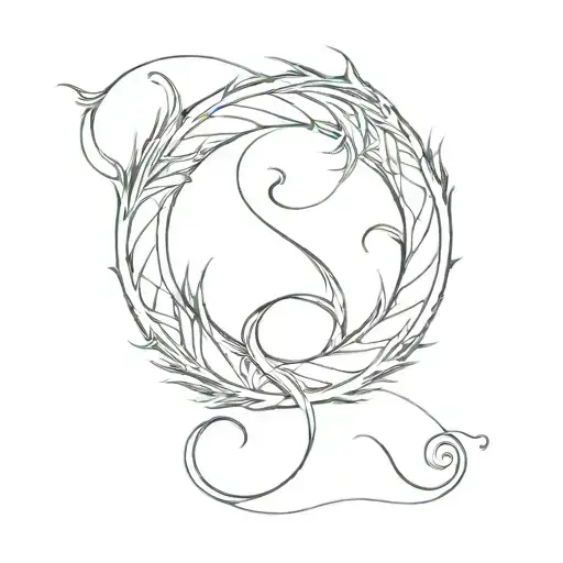 dragon infinity symbol tattoo design idea