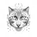 Appa like a ghost cat tattoo design idea