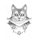 Appa like a ghost cat tattoo design idea