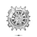 Steampunk-inspired gears and cogs tattoo design idea