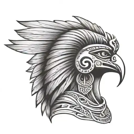 Horus side profile tattoo design idea