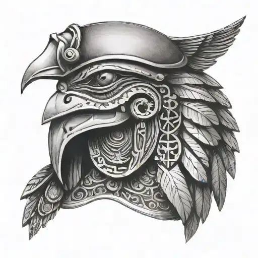 Horus side profile tattoo design idea
