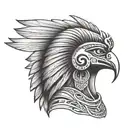 Horus side profile tattoo design idea