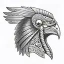 Horus side profile tattoo design idea