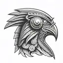 Horus side profile tattoo design idea