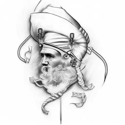 classic American portrait-style tattoo. This means bold lines, lots of colors, and something tied to nautical imagery wo tattoo design idea